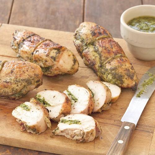 Grilled chicken gets boost from basil pesto