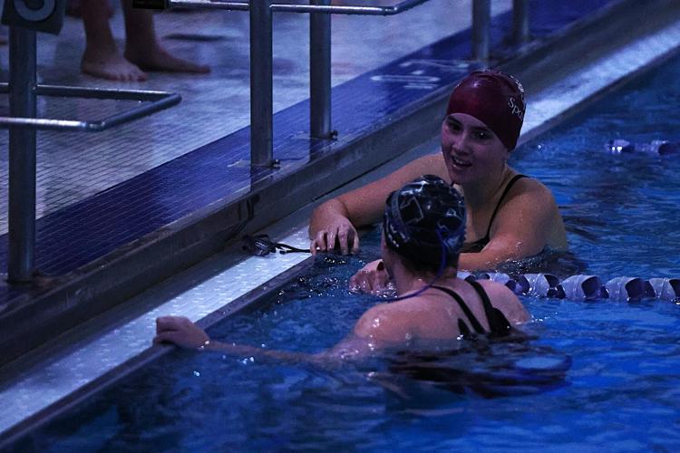 swimmers celebrating