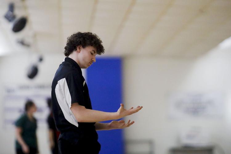 Kyle Miller looking down at hands