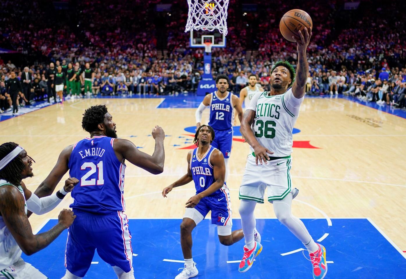 Tatum's 4th-quarter 3s push Celtics past 76ers 95-86; forces a Game 7