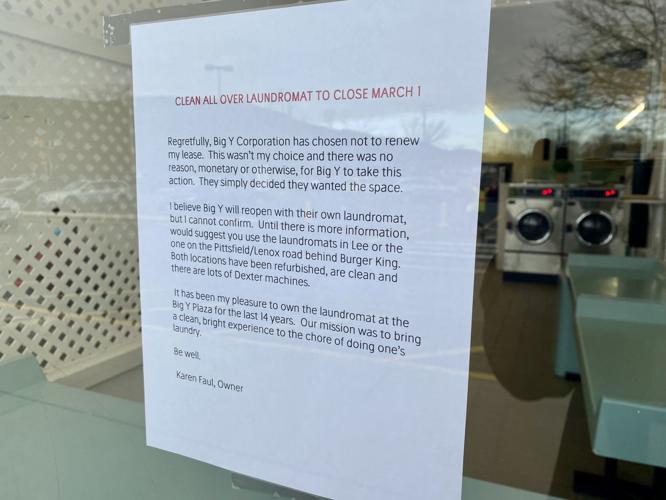 Notice at Great Barrington laundromat