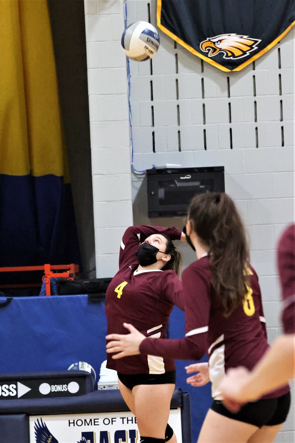 Maddy Hynes stands up for an outside hit
