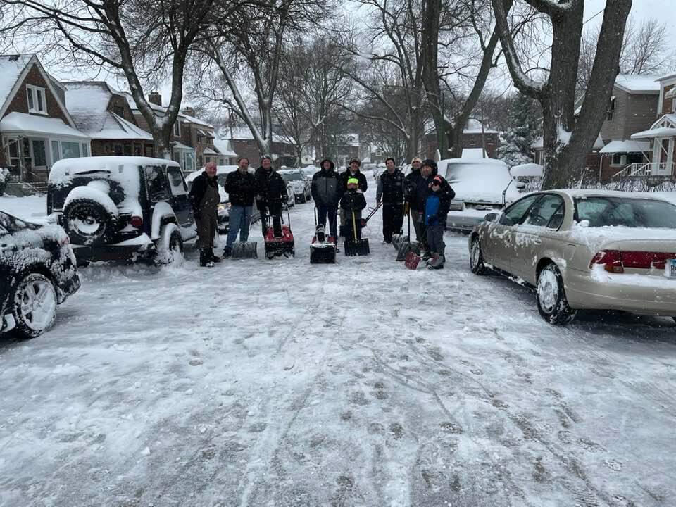 104th place snow removal crew