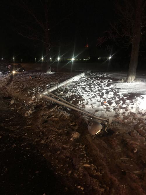 UPS accident-streetlight