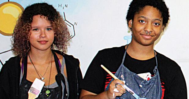 Art students create new mural for science wing