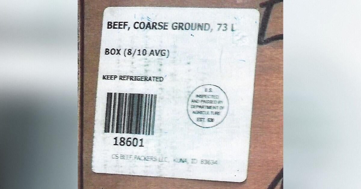 Recalled Ground Beef Products That May be Contaminated With E. Coli Sold in California, Idaho, and Oregon