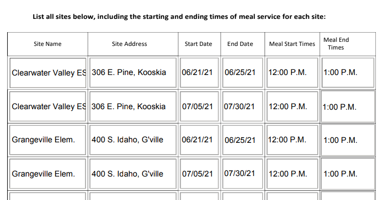 Mountain View School District #244 Summer Food Service Program Schedule |  Idaho | bigcountrynewsconnection.com