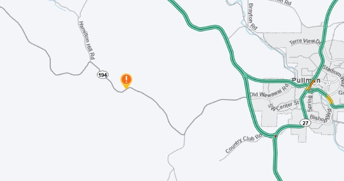 Full closure of SR 194 near Pullman begins Monday, April 13 for emergency repair following failed culvert