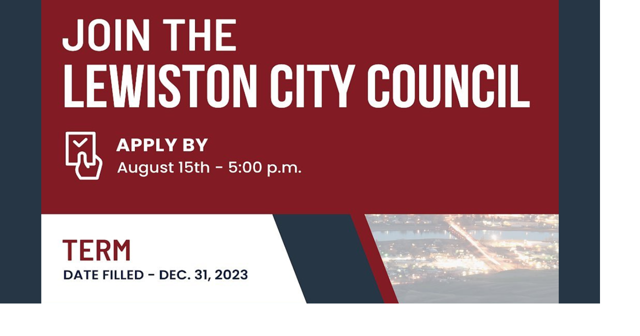 Applications Being Accepted to Fill Vacancy on Lewiston City Council