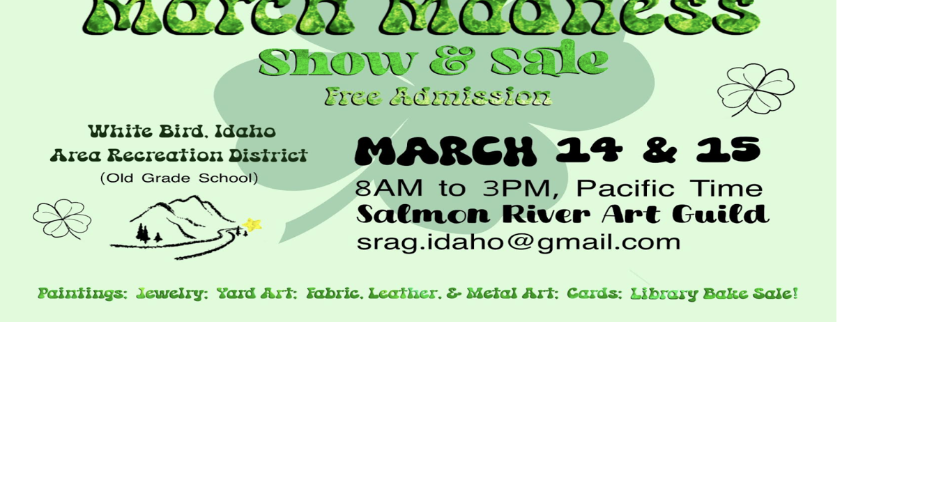 Art & Craft March Maddness White Bird Idaho