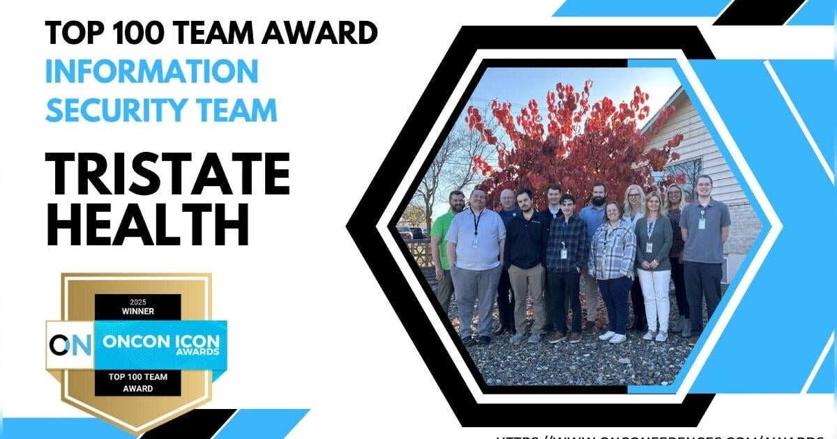 TriState Health’s Information Technology Team Honored with Prestigious OnCon Icon Top 100 Information Security Team Award