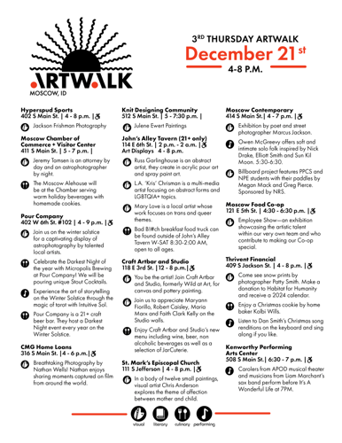 Moscow's December Artwalk: 20 Years of Cultural Celebration, Idaho