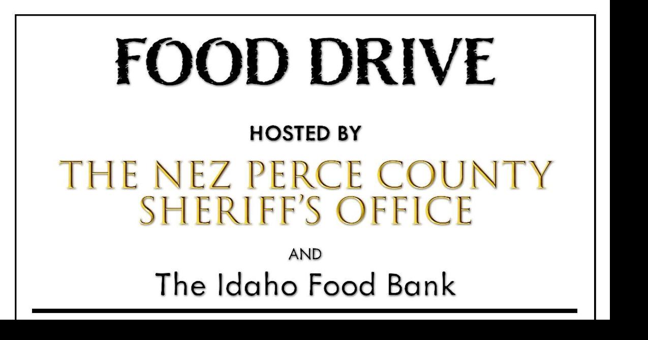 Nez Perce County Sheriff's Office Food Drive Collects Nearly 2,000