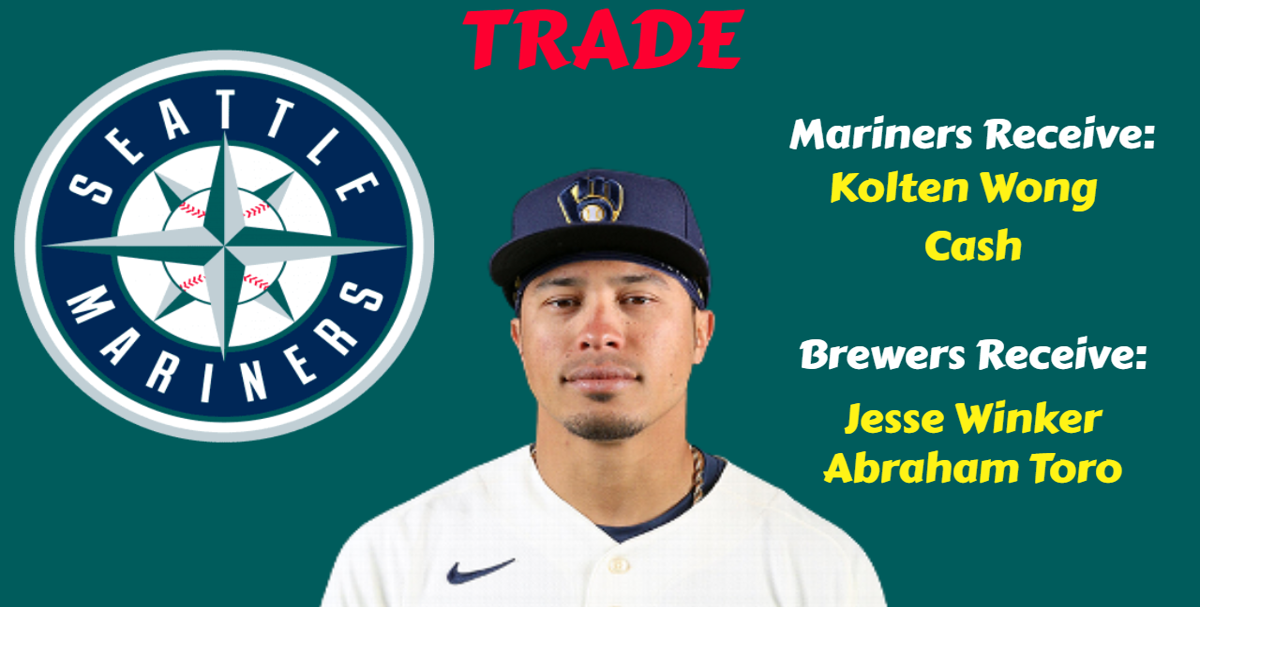 Mariners acquire 2B Kolten Wong from Brewers