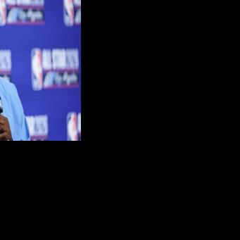 NBA all-time scoring leader LeBron James of the Los Angeles Lakers speaks before the 75th NBA All-Star Game, saying his future beyond this record 23rd campaign remains unclear