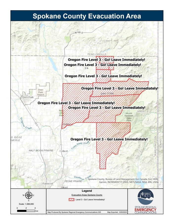 Spokane Evacuation Map | | Bigcountrynewsconnection.com