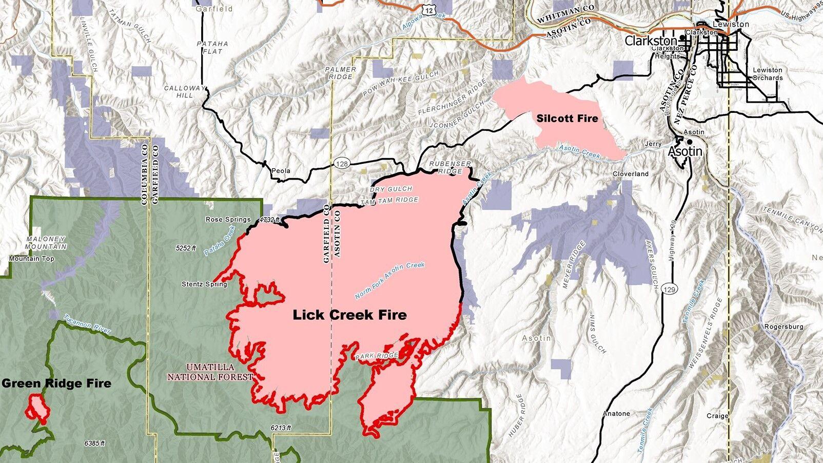 Fire Burning in Asotin and Garfield Counties now 30 Contained Local