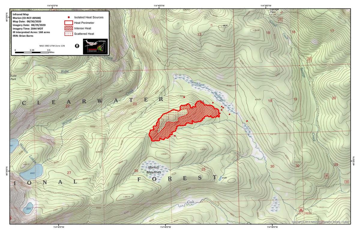Nez PerceClearwater National Forests Fire Update Marion Fire Near