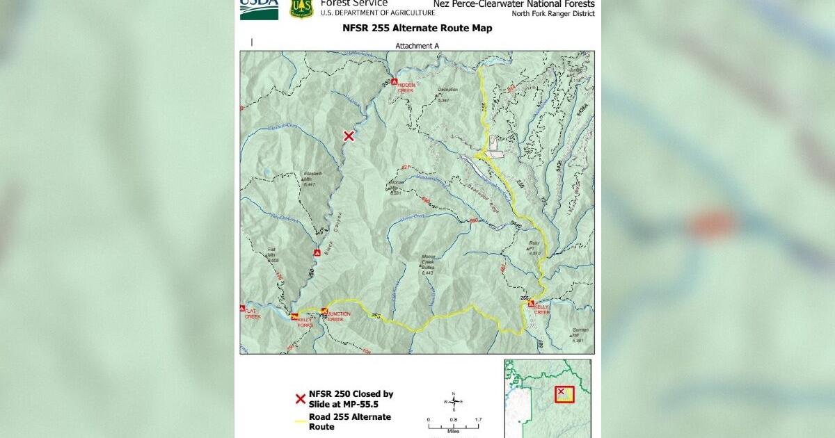Black Canyon Section of 250 Road Remains Closed Due to Landslide