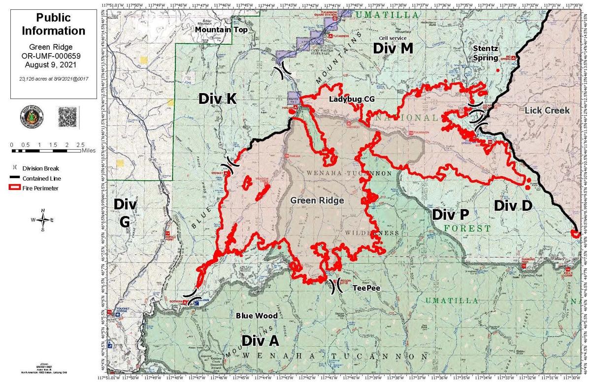 Winds Push Green Ridge Fire to Merge With Lick Creek Fire Over the