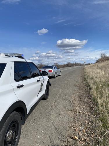 Car pulled over for speeding by WSP