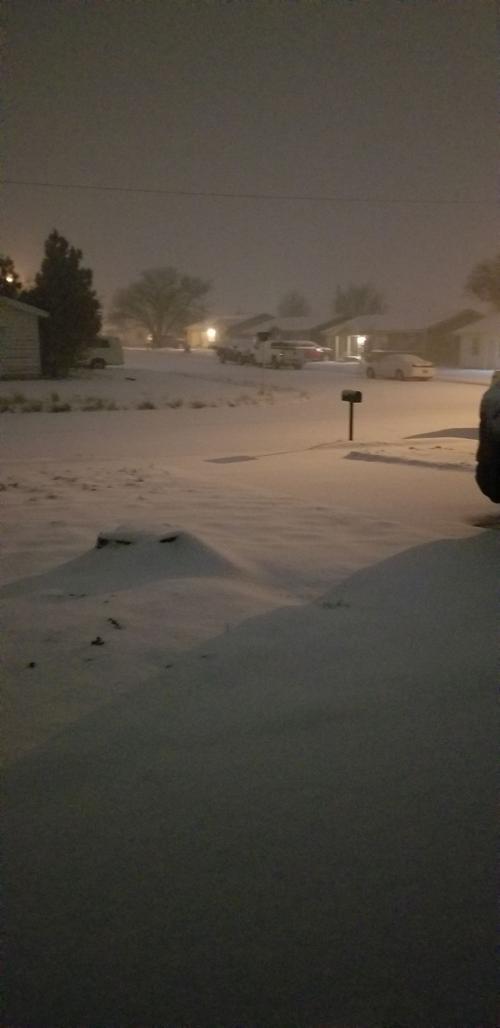 Snowing