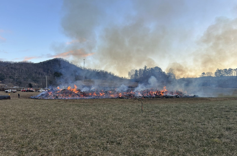 Crews investigate fire at Helene debris staging site | News ...