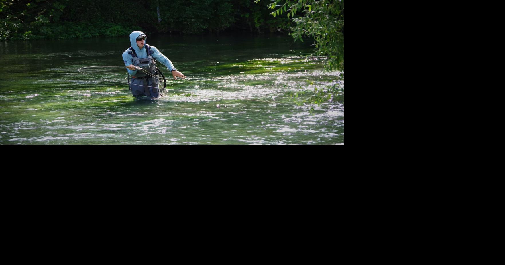 Casting for the gold Teen flyfishing champion medals with US Team