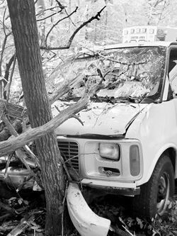 Driver slightly injured