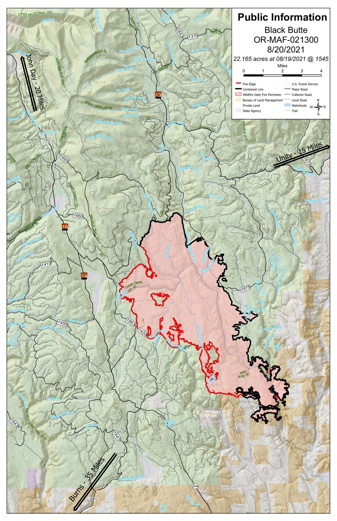 Black Butte Fire map Aug. 19 | | bluemountaineagle.com