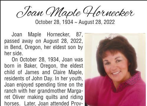 Obituary: Joan Maple Hornecker