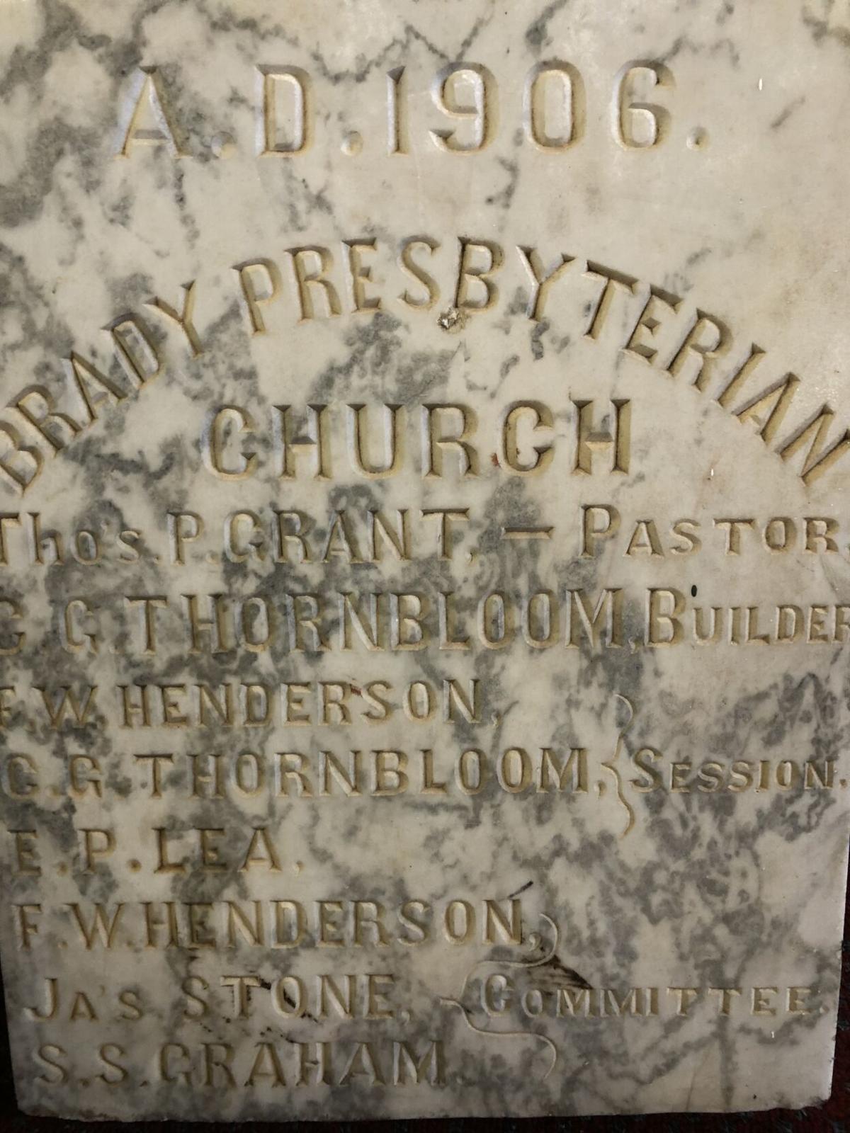 Dedication Plaque -1906