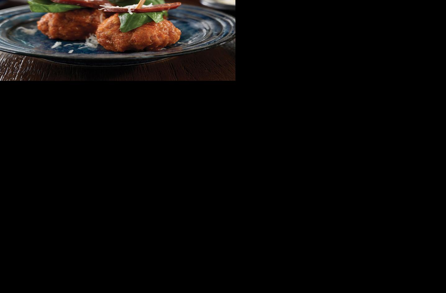 The perfect holiday sharable dish chorizo meatballs with Manchego cheese