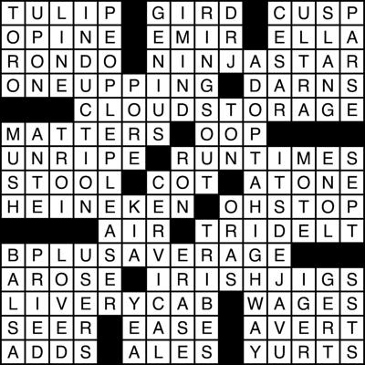Crossword Puzzle Answers: August 24 2023 Crossword Answers