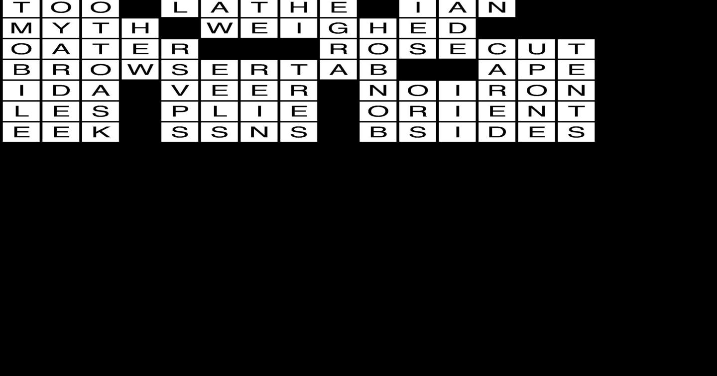 Crossword Puzzle Answers: December 5 2024 Crossword Answers