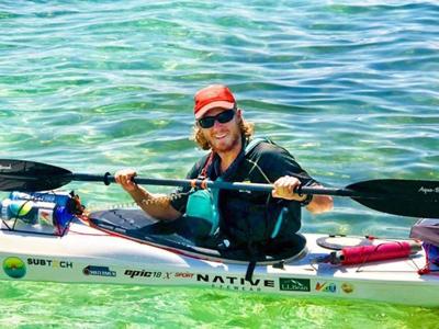 JMU alumnus ('17) Ryan Caruso kayaks for a cause