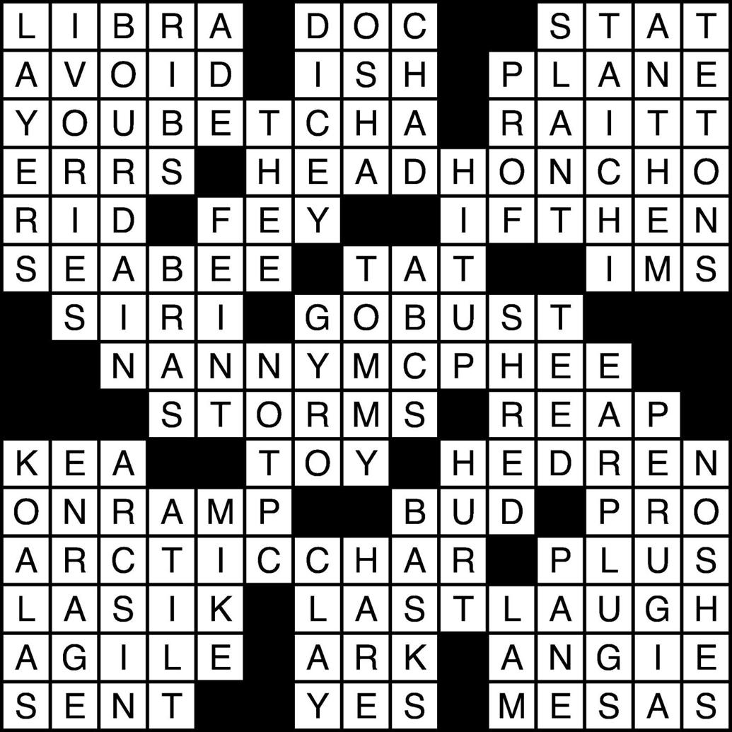 Crossword puzzle answers 01/10 Crossword Answers