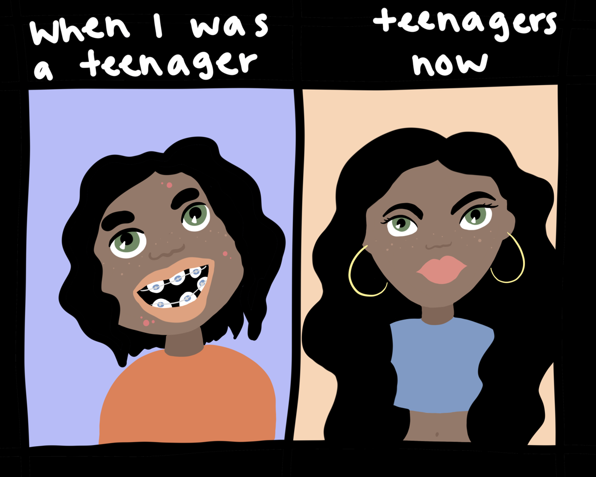 compare teenager before and nowadays