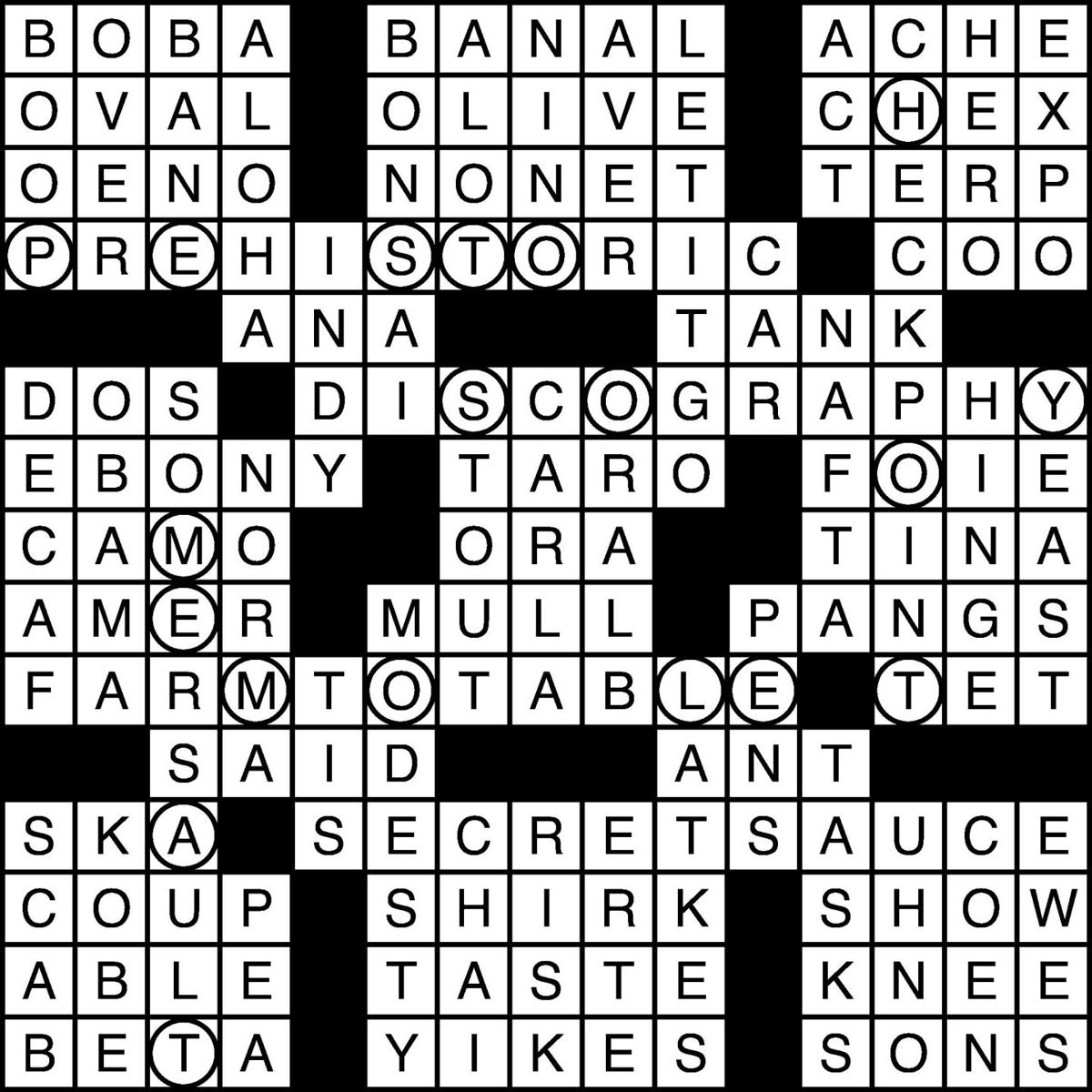 Crossword Puzzle Answers: March 3, 2022 | Crossword Answers ...