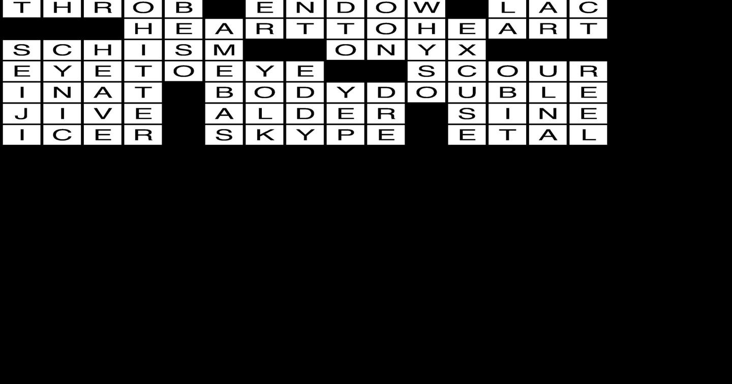 Crossword Puzzle Answers: February 24, 2022 | Crossword ...