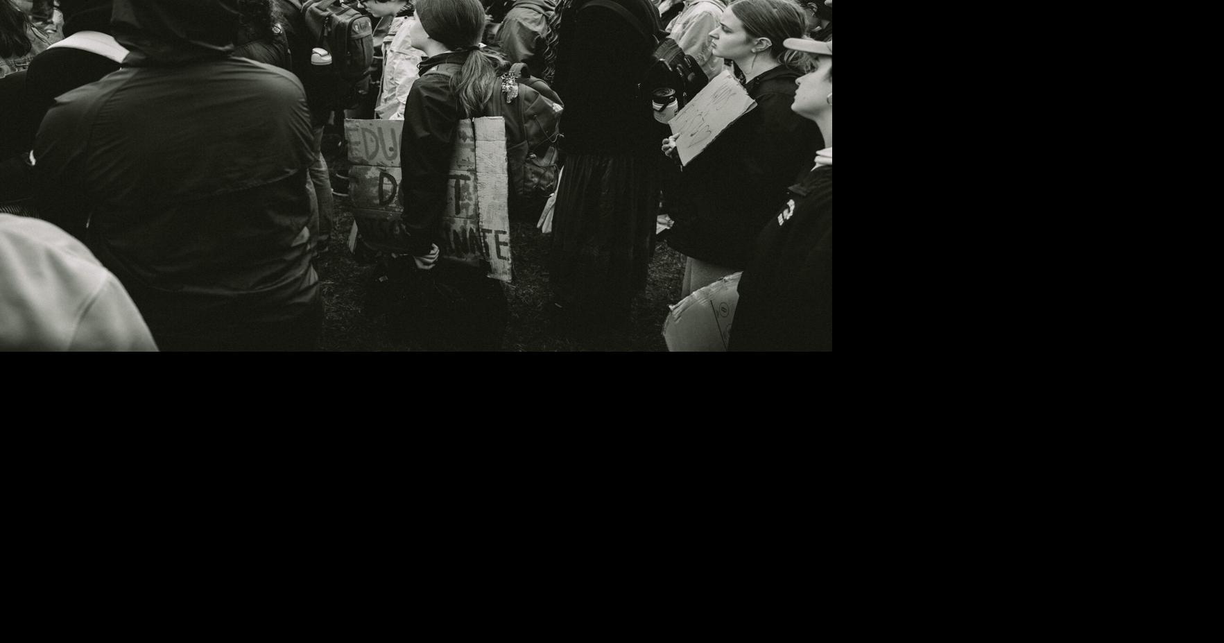 Community takes part in a Memorial Hall protest | Multimedia ...