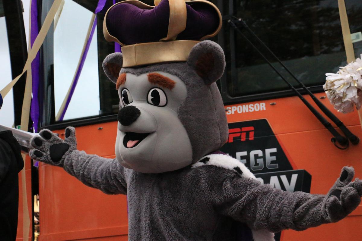 The "College GameDay" bus arrives at JMU Multimedia
