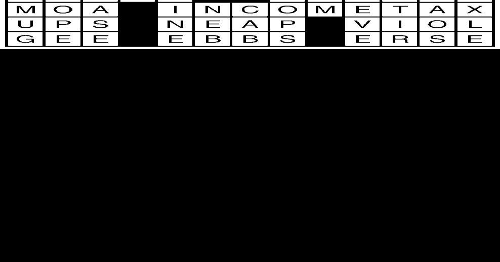 Crossword Puzzle Answers 10/12 Site