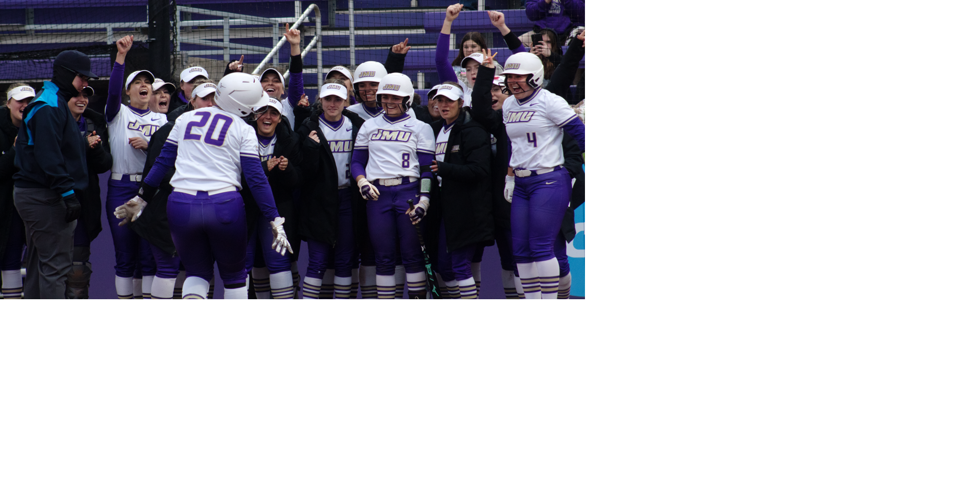 JMU softball sweeps doubleheader against Mason Sports
