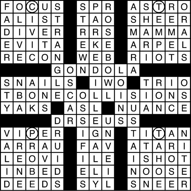 Wsj crossword puzzle