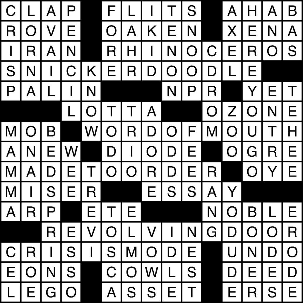 Crossword puzzle answers 08/29  Crossword Answers  breezejmu.org