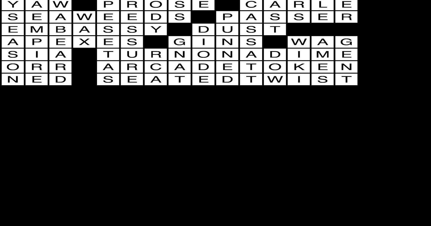 Crossword Puzzle Answers October 10, 2024 Site