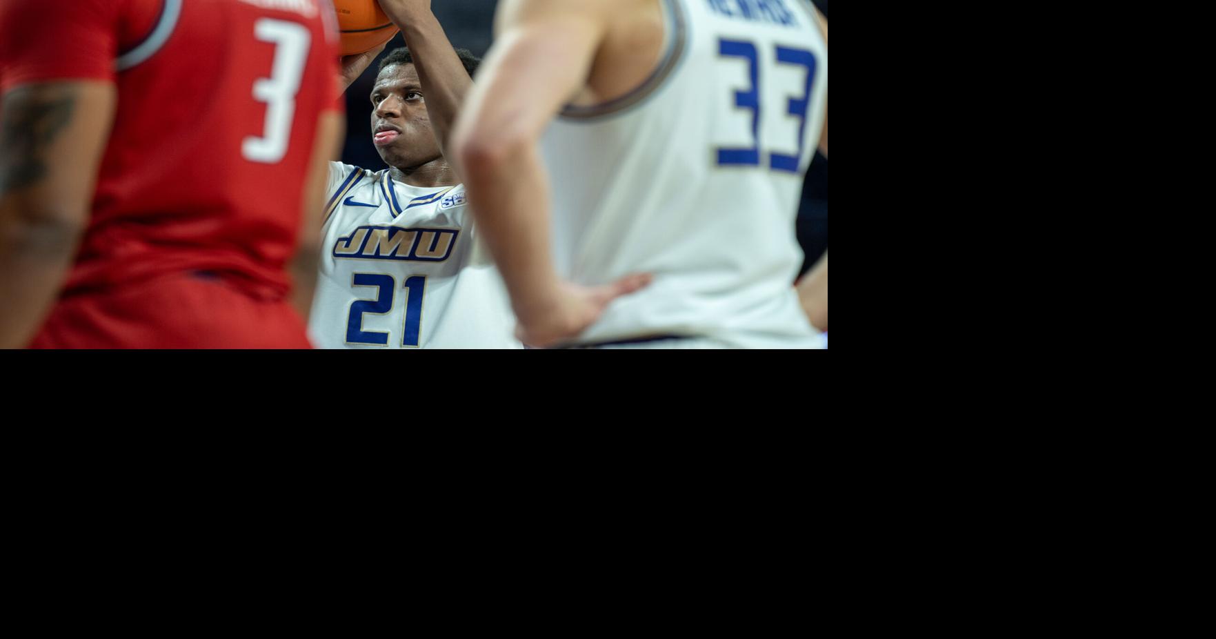 JMU sinks 10 three-pointers in first half, dominates Texas State 82-57