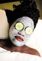 Relax with a facemask