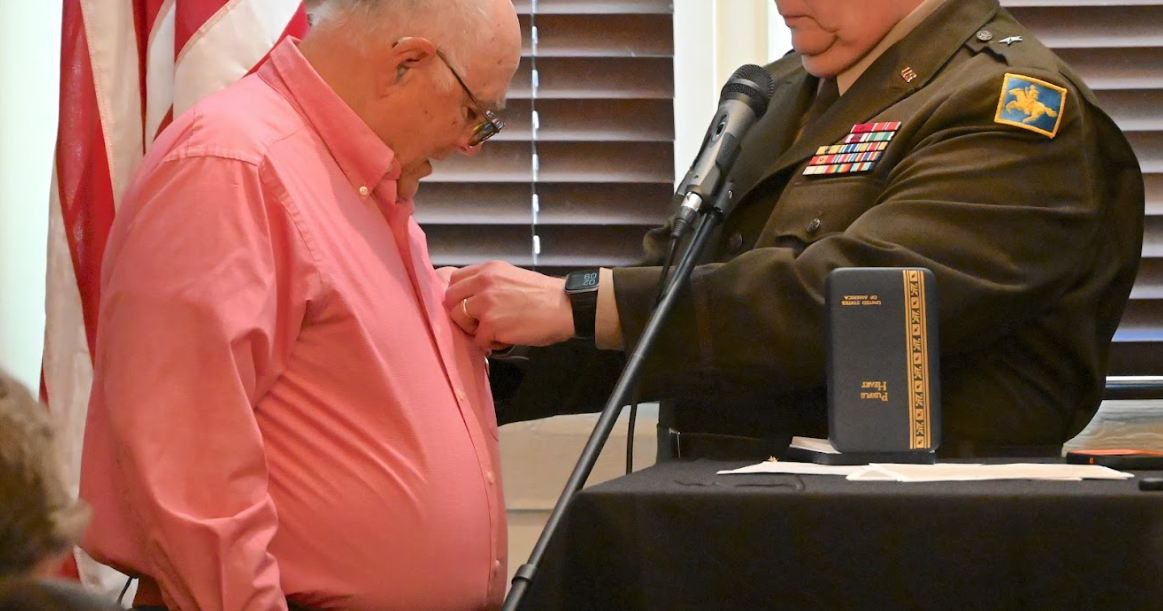 VFW 11453 presents Vietnam veteran with Purple Heart
